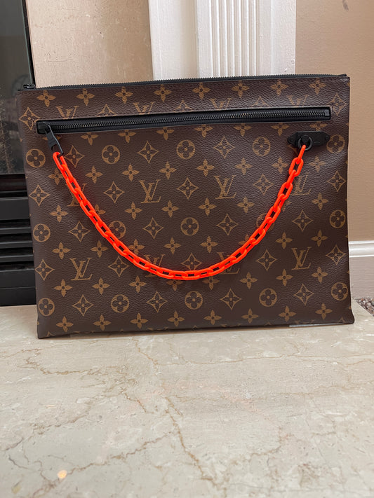 Louis Vuitton Virgil Solar Ray Pouch Orange Brown Monogram