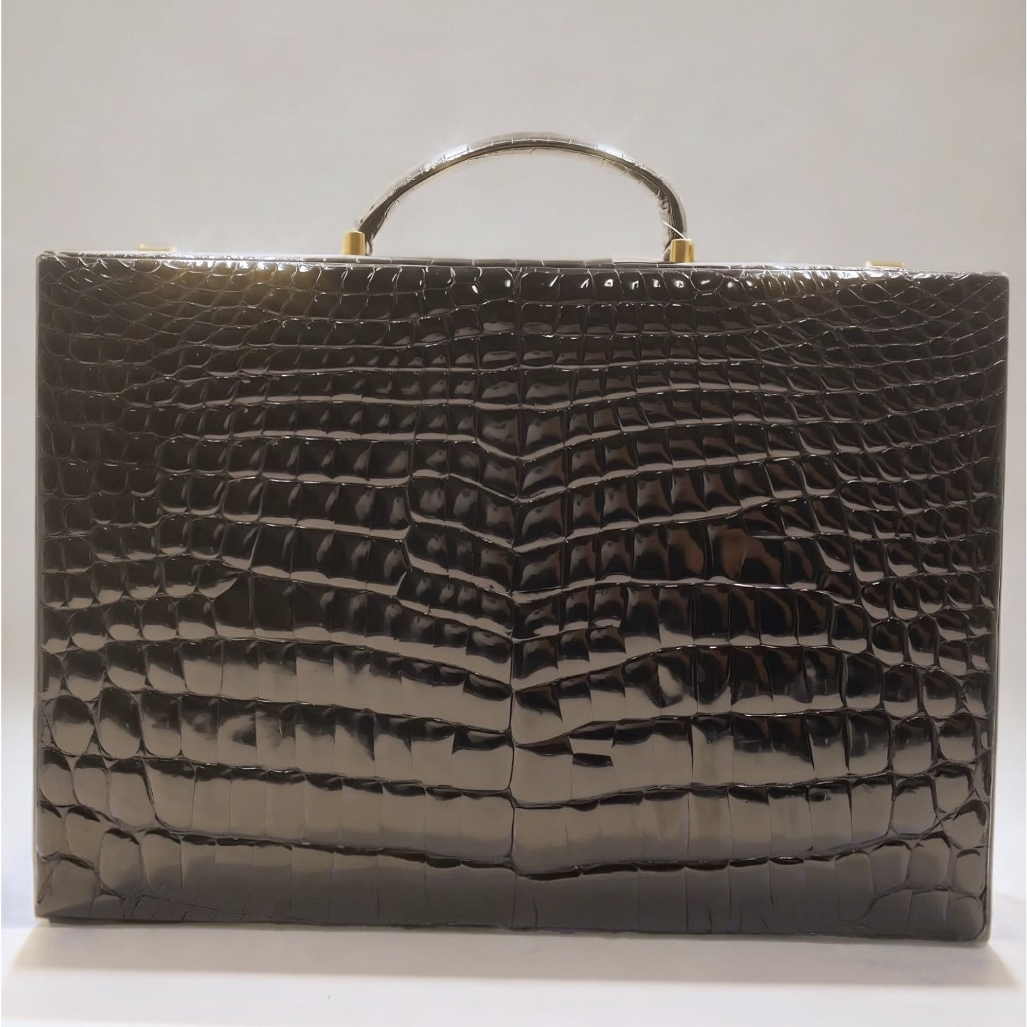 M275 BALLY Crocodile Leather Handbag Black Top Handle ➡️ $999