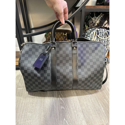 Louis Vuitton Damier Graphite Keepall Bandouliere 45 Duffle 🔥 $2499