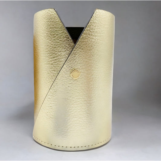 M341 LOUIS VUITTON Gold Leather Desk Pen Holder 🌟 $999