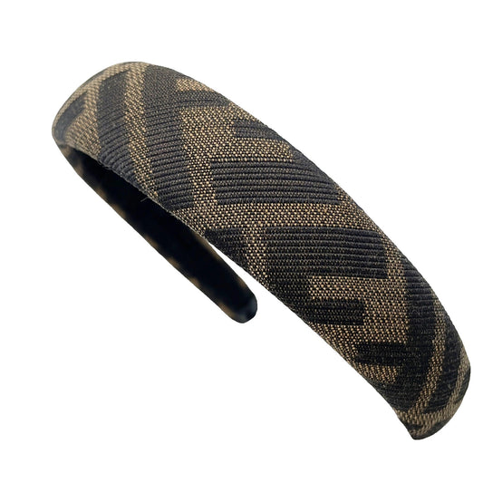 [eBay Live] M302 FENDI Brown Canvas Logo Headband Hair Accessory ➡️ $549