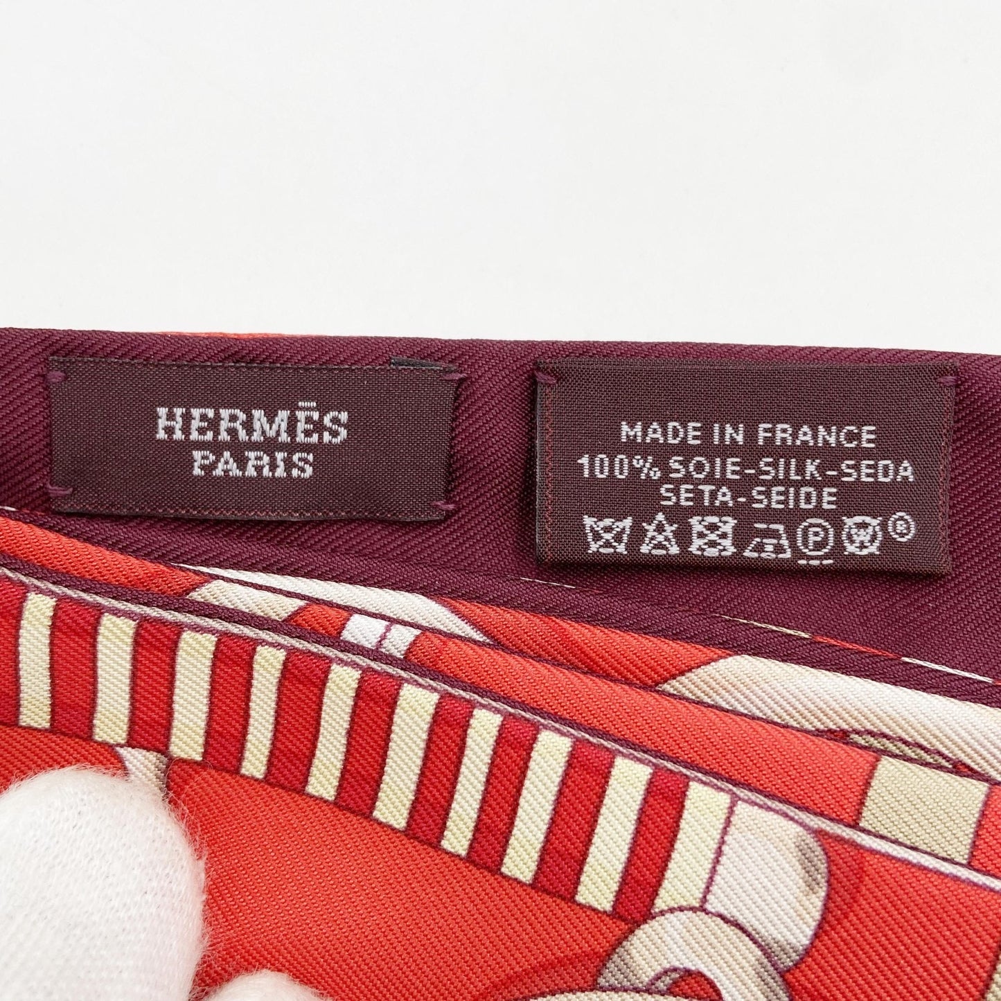 M298 HERMÈS Twilly Silk Scarf Red ❤️ $599